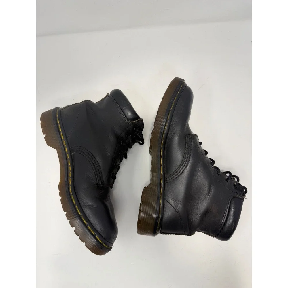 Dr Martens Black Leather Lace Up Ankle Boots Mens 8 Eye US Mens4, US‎ Women's 5